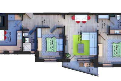 Apartament cu 3 camere în Central