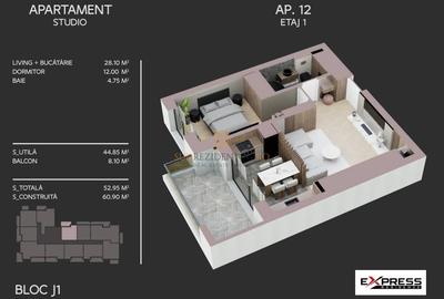 Apartament de vanzare, 2 camere tip studio, zona Bd. Metalurgiei - 5