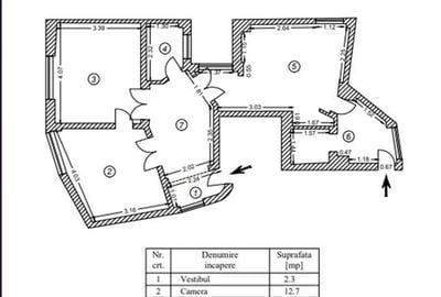 Apartament cu 3 camere decomandat în Calea Victoriei
