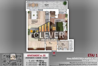 Apartament 2 camere open space | metrou Nicolae Grigorescu - 5