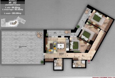Neofort 50 langa metrou Costin Georgian apartament 4 camere cu terasa de familie - 25