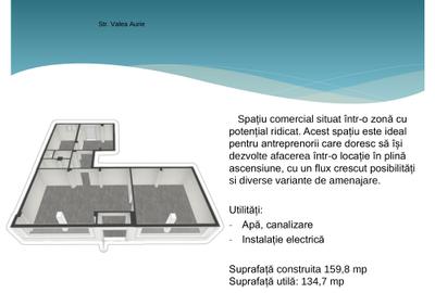 Spațiu comercial stradal de închiriat – Str. Valea Aurie, Sibiu (134,7 mp utili) - 2