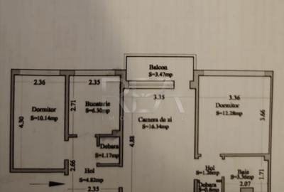 3 camere, et 1/4, anvelopat, 2 boxe 20mp-Apusului - 12