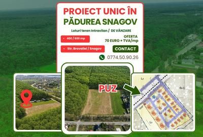 EXCLUSIVITATE-PROIECT UNIC IN PADUREA SNAGOV! Loturi de teren , PUZ rezidential - 1