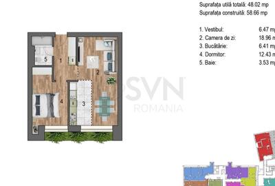 REA1027016 Timpuri Noi l Apartament 2 camere l Ansamblu Rezidential - 10