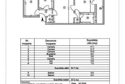 Apartament cu 3 camere semidecomandat în Micro 16
