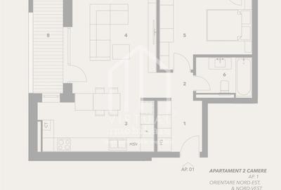 Apartament 2 camere de vanzare in Sibiu - 53,54 mp si balcon -Turnisor - 3