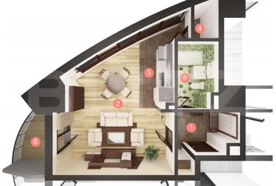 Apartament 1 camere, 45 mp, View Superb, imobil nou - Manastur - 2