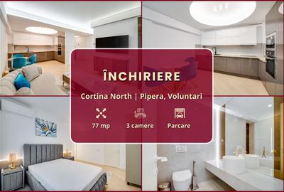 Cortina North || 3 camere || Finisaje de lux || Parcare || Comision 0% - 2