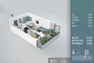 Garsonieră decomandată, Bloc nou Titan, incalzire pardoseala, Lângă STB și Parc - 17