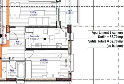 Apartament 56.7 mp utili/ 15min metrou 1 decembrie/ bloc nou 3 etaje - 3