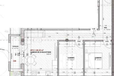 Comision 0! Apartament modern semifinisat, cu 3 camere, 60 mp, etaj intermediar - 2