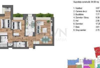REA1027012 Apartament 3 camere I Timpuri Noi l Ansamblu Rezidential - 10