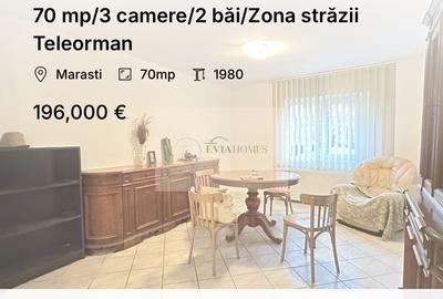 70 mp/3 camere/2 băi/Zona străzii Teleorman - 1