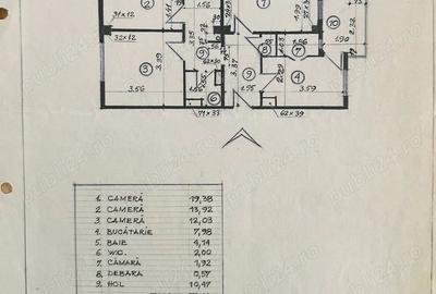 Apartament 3 camere de vanzare decomandat 77.14 mp, zona Drumul Sării - 2