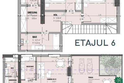 Apartament DUPLEX în Constanța – 3 camere cu terasă spectaculoasă de 53 mp - 6
