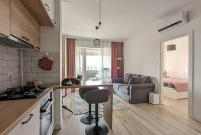 Apartament cu 2 camere semidecomandat, mobilat în Costin Georgian