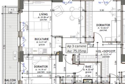 Ap. 3 camere[76 mp] Ansamblu de top cu Discount_zona RIVUS- TVA INCLUS! - 2
