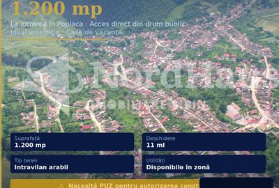 VÂNZARE TEREN INTRAVILAN | 1200 MP | POPLACA, SIBIU - 1
