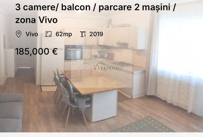 Apartament cu 3 camere semidecomandat, mobilat în Florești