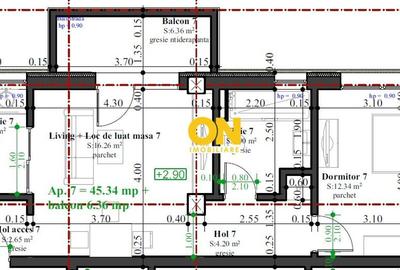 Apartament cu 2 camere, etaj 1, garaj - 2