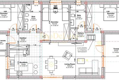 Casa individuala 1 nivel, teren 900 mp, 107 mp utili, 4 cam, com. Jucu - 14