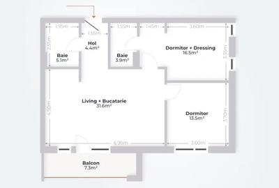 Apartament 3 Camere - MTM Pipera Lake - Proprietar - 83 MP - Etaj 2 din 5 - 0% - 4