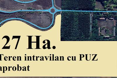 Unicat ! A3 - Gherghita, 27 Ha. teren intravilan cu PUZ aprobat