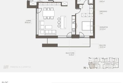 Dezvoltator, Apartament trei camere open space , Welmont/Rokman - 6