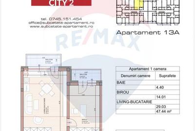 Apartament tip studio,cu 2 balcoane, intabulat,  Subcetate City 2 - 17