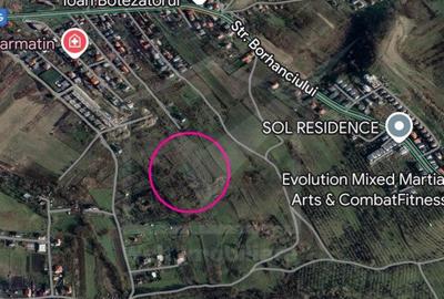 Teren Construcții intravilan de 1627 mp, în Borhanci