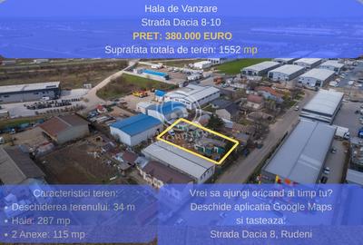Oportunitate Chitila – Hală Producție 287 mp | Teren 1.550 mp | - 1