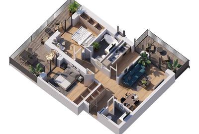 Apartament spatios cu 3 camere si geam la baie Estoria City - 2