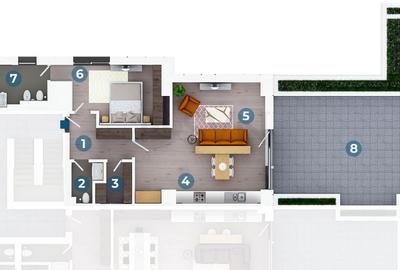 REA1008954 Apartament 2 camere terasa 50mp Floreasca - 13