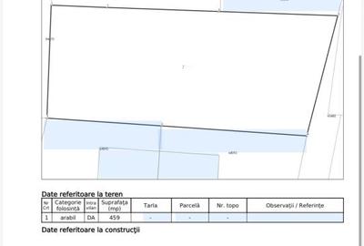 Teren intravilan ,459 mp, zona TERRA - 1