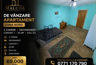Apartament cu 2 camere decomandat, mobilat în Nord