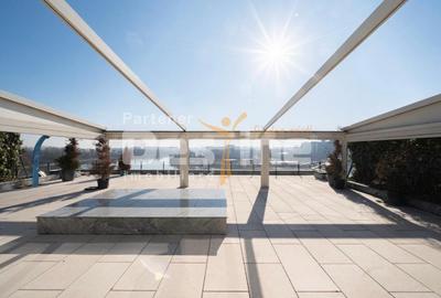 Penthouse cu 5 camere decomandat, mobilat în Barbu Văcărescu