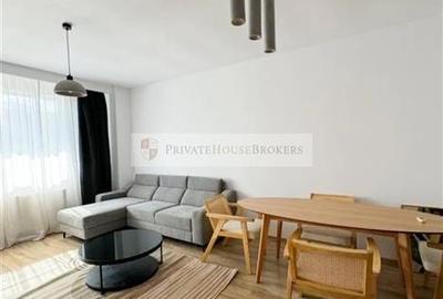 Apartament cu 2 camere semidecomandat, mobilat în Băneasa