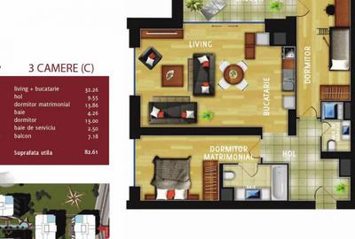 Apartament 3 camere, vedere liberă și locație excelentă în InCity Residence - 20
