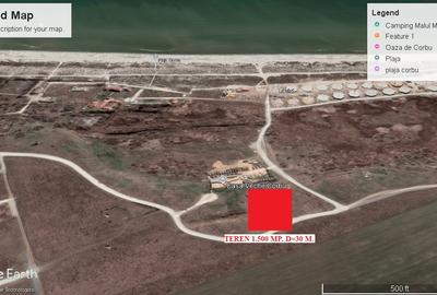 TEREN INTRAVILAN PE MALUL MARII 1.500 MP. IDEAL CONSTRUCTII TURISTICE RESTAURANT - 1