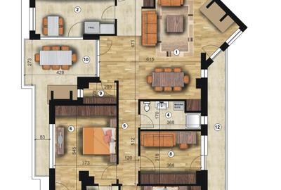 Penthouse bloc VSC Fratii Golesti, mobilat, loc parcare inclus - 8