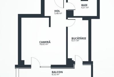 BLOC NOU! Ap. cu o camera decomandat Tatarasi 45 mp 82.660 euro+TVA - 6