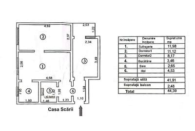 Apartament 3 camere, etaj 2, Micro 40 - 2