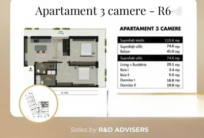 Unirii 3 camere premium sut 115,60 mp  | Finisaje top + smart home - 13