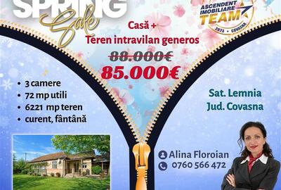 FILM! Casa si anexe, pe domeniu de 6.221mp,  livada pomi fructiferi, Lemnia, Cov - 1