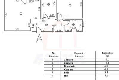 54.900 euro, 2 camere decomandate, LIBER, 50mp, etaj 9 din 10, Micro20 - 3