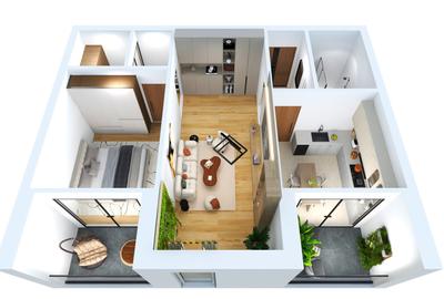 APARTAMENT 3 CAMERE | 69 MP|  BLOC NOU | CETATE ZONA EXCLUSIVISTA - 2