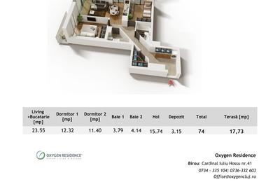 Apartament cu 3 camere decomandat în Semicentral