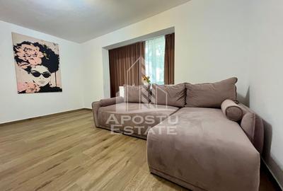 Apartament cu 3 camere semidecomandat, mobilat în Torontalului
