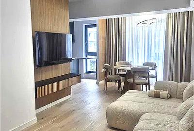 Apartament cu 3 camere semidecomandat, mobilat în Pipera